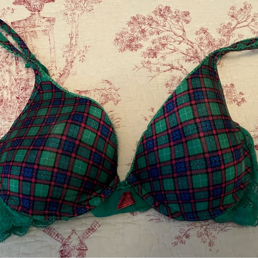 Victoria’s Secret Plaid Push Up Bra